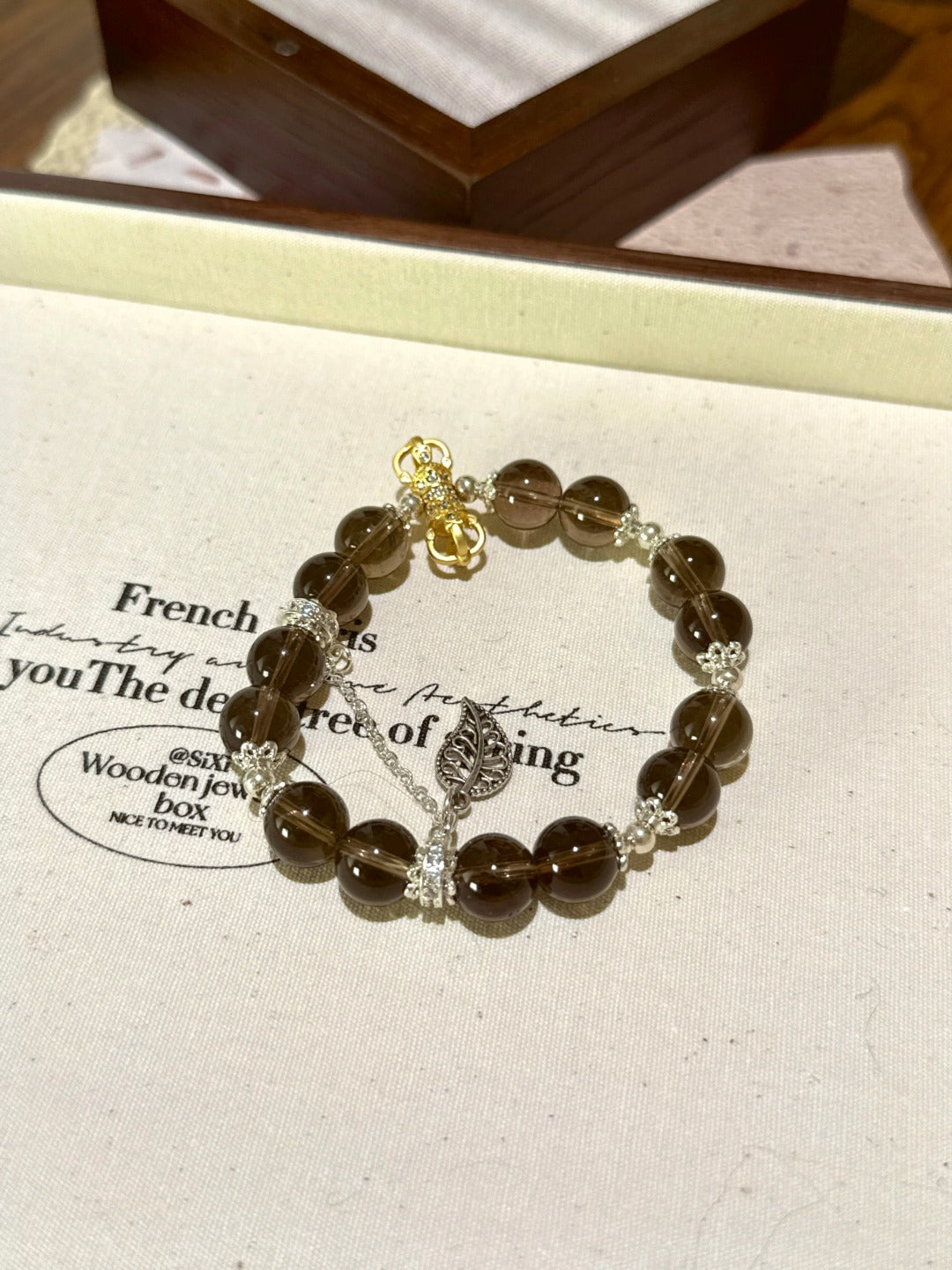 ▫️▪️ Tea crystal bracelet